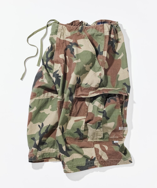 NAUTICA（ノーティカ）の「NAUTICA/ノーティカ カーブシルエット リップストップ カモフラージュ柄 カーゴショーツ（その他パンツ・メンズ・ピンク/オリーブ/ブラック・X-LARGE/MEDIUM/LARGE）」の2枚目の写真