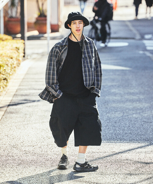 NAUTICA（ノーティカ）の「NAUTICA/ノーティカ カーブシルエット リップストップ カモフラージュ柄 カーゴショーツ（その他パンツ・メンズ・ピンク/オリーブ/ブラック・X-LARGE/MEDIUM/LARGE）」の4枚目の写真