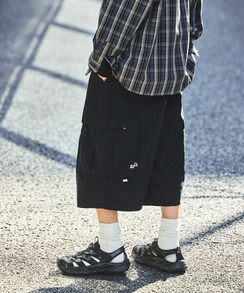 NAUTICA（ノーティカ）の「NAUTICA/ノーティカ カーブシルエット リップストップ カモフラージュ柄 カーゴショーツ（その他パンツ・メンズ・ピンク/オリーブ/ブラック・X-LARGE/MEDIUM/LARGE）」の8枚目の写真