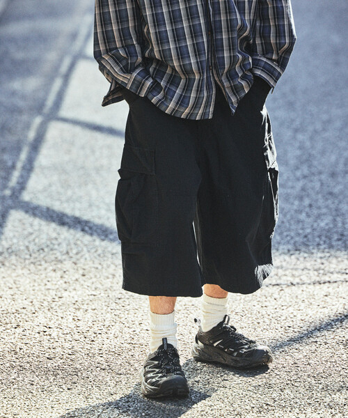 NAUTICA（ノーティカ）の「NAUTICA/ノーティカ カーブシルエット リップストップ カモフラージュ柄 カーゴショーツ（その他パンツ・メンズ・ピンク/オリーブ/ブラック・X-LARGE/MEDIUM/LARGE）」の9枚目の写真