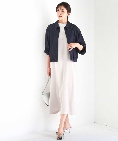 MK MICHEL KLEIN（エムケーミッシェルクラン）の「[洗える]サテンキャミワンピース（ワンピース・レディース・ブラウン/ベージュ・38）」の18枚目の写真