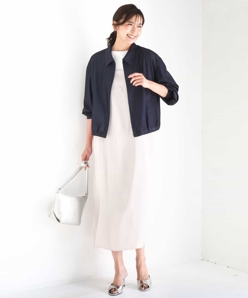 MK MICHEL KLEIN（エムケーミッシェルクラン）の「[洗える]サテンキャミワンピース（ワンピース・レディース・ブラウン/ベージュ・38）」の17枚目の写真