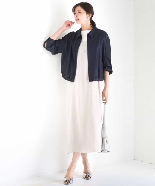 MK MICHEL KLEIN（エムケーミッシェルクラン）の「[洗える]サテンキャミワンピース（ワンピース・レディース・ブラウン/ベージュ・38）」の16枚目の写真