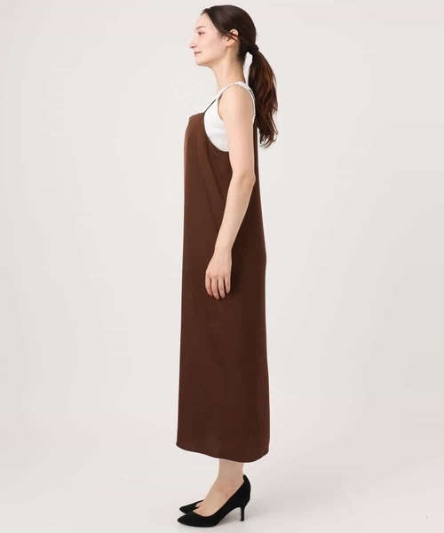 MK MICHEL KLEIN（エムケーミッシェルクラン）の「[洗える]サテンキャミワンピース（ワンピース・レディース・ブラウン/ベージュ・38）」の14枚目の写真