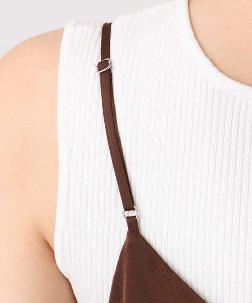 MK MICHEL KLEIN（エムケーミッシェルクラン）の「[洗える]サテンキャミワンピース（ワンピース・レディース・ブラウン/ベージュ・38）」の10枚目の写真