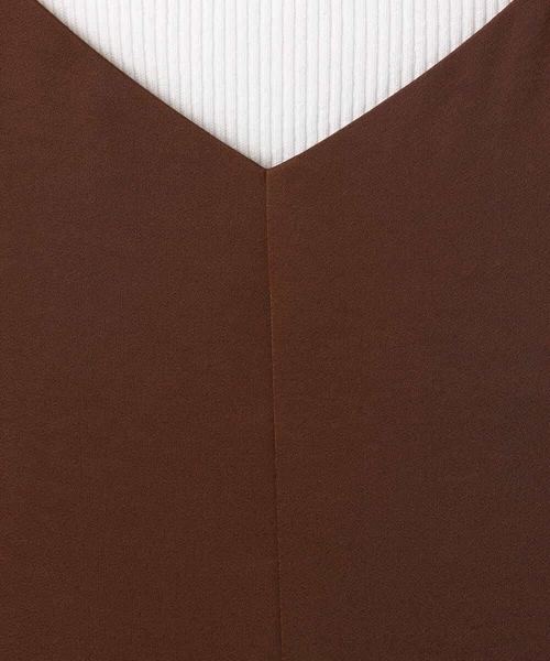 MK MICHEL KLEIN（エムケーミッシェルクラン）の「[洗える]サテンキャミワンピース（ワンピース・レディース・ブラウン/ベージュ・38）」の9枚目の写真