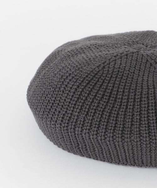 SMELLY（スメリー）の「リブニットベレー（ハンチング/ベレー帽・レディース・チャコールグレー/ベージュ・-）」の18枚目の写真