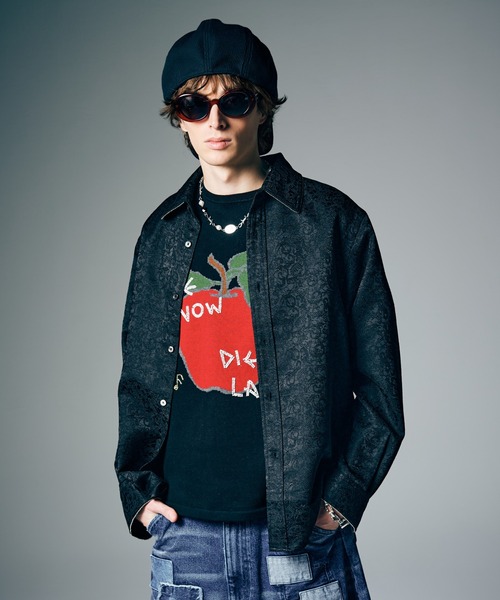 glamb（グラム）の「Beads Apple Knit / ビーズアップルニット（ニット/セーター・メンズ・ブルー/ブラック/グリーン・S/M/L）」の7枚目の写真