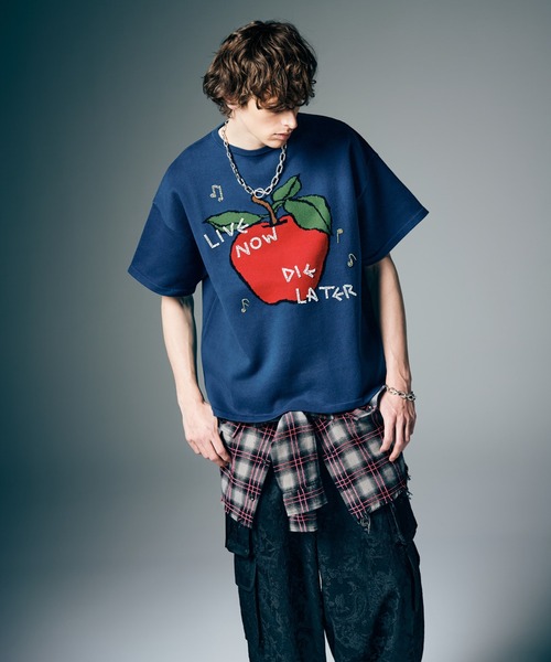 glamb（グラム）の「Beads Apple Knit / ビーズアップルニット（ニット/セーター・メンズ・ブルー/ブラック/グリーン・S/M/L）」の8枚目の写真