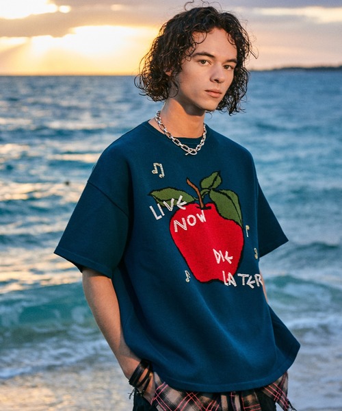 glamb（グラム）の「Beads Apple Knit / ビーズアップルニット（ニット/セーター・メンズ・ブルー/ブラック/グリーン・S/M/L）」の13枚目の写真