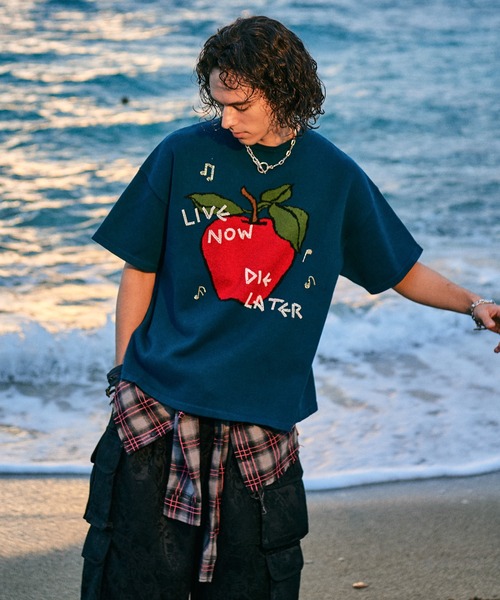 glamb（グラム）の「Beads Apple Knit / ビーズアップルニット（ニット/セーター・メンズ・ブルー/ブラック/グリーン・S/M/L）」の14枚目の写真