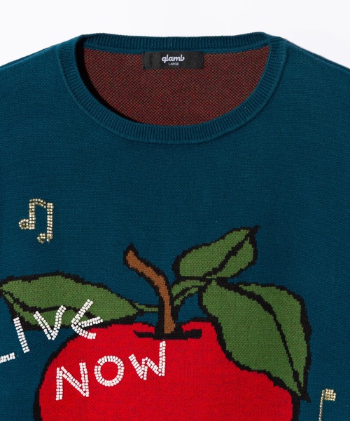 glamb（グラム）の「Beads Apple Knit / ビーズアップルニット（ニット/セーター・メンズ・ブルー/ブラック/グリーン・S/M/L）」の15枚目の写真