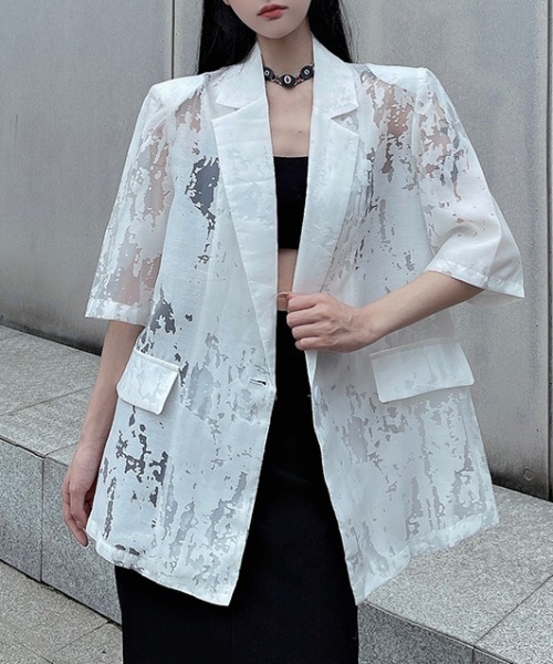 シアージャガードテーラージャケット（テーラードジャケット