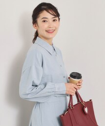 【セットアップ可】サテンピーチシャツ