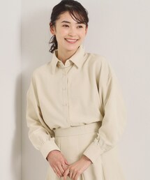 ITS'DEMO | 【手洗い可／セットアップ可】サテンピーチシャツ(シャツ/ブラウス)