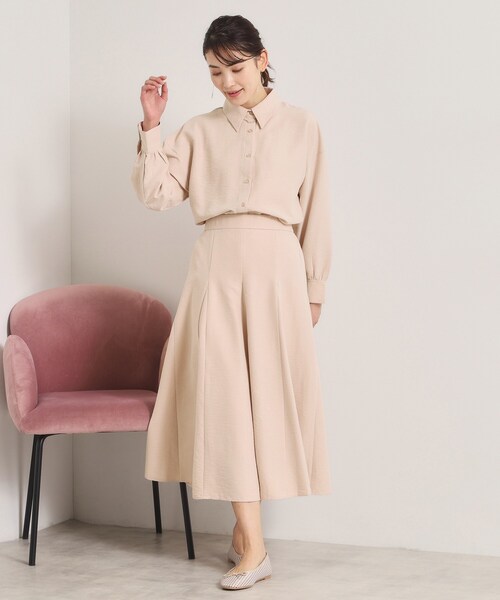 ITS'DEMO（イッツデモ）の「【手洗い可／セットアップ可】サテンピーチシャツ（シャツ/ブラウス・レディース・ピンク/アイボリー/サックスブルー・00）」の12枚目の写真