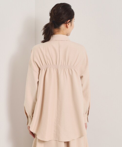 ITS'DEMO（イッツデモ）の「【手洗い可／セットアップ可】サテンピーチシャツ（シャツ/ブラウス・レディース・ピンク/アイボリー/サックスブルー・00）」の21枚目の写真