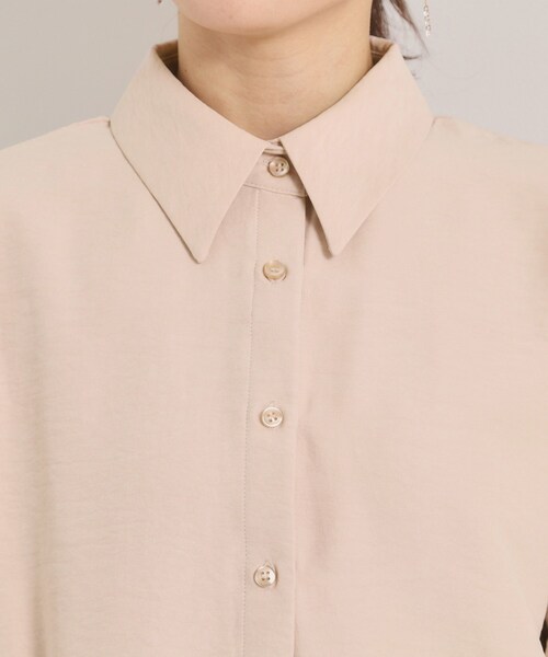 ITS'DEMO（イッツデモ）の「【手洗い可／セットアップ可】サテンピーチシャツ（シャツ/ブラウス・レディース・ピンク/アイボリー/サックスブルー・00）」の22枚目の写真