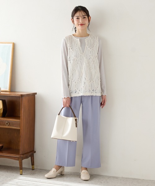 Honeys（ハニーズ）の「レースベスト（ベスト・レディース・アイボリー/ブラック・L/LL/M/S）」の3枚目の写真