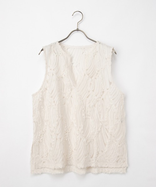 Honeys（ハニーズ）の「レースベスト（ベスト・レディース・アイボリー/ブラック・L/LL/M/S）」の12枚目の写真