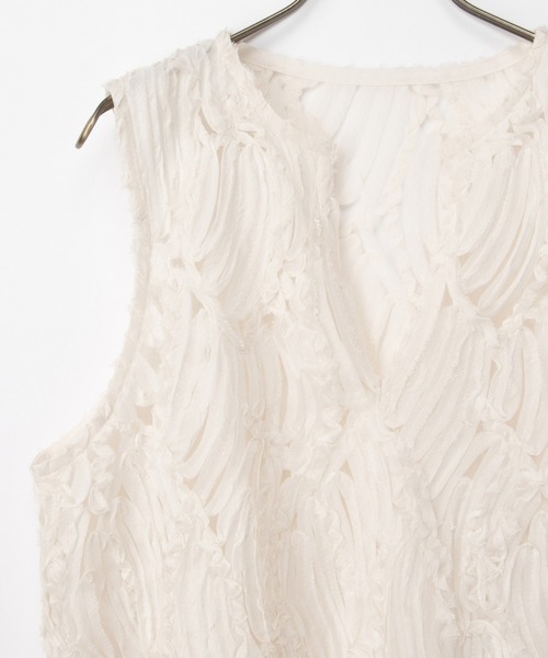 Honeys（ハニーズ）の「レースベスト（ベスト・レディース・アイボリー/ブラック・L/LL/M/S）」の13枚目の写真
