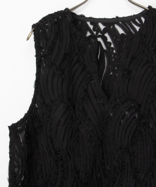 Honeys（ハニーズ）の「レースベスト（ベスト・レディース・アイボリー/ブラック・L/LL/M/S）」の15枚目の写真