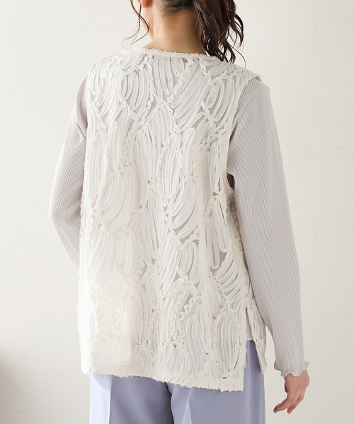 Honeys（ハニーズ）の「レースベスト（ベスト・レディース・アイボリー/ブラック・L/LL/M/S）」の18枚目の写真