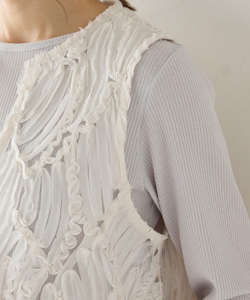 Honeys（ハニーズ）の「レースベスト（ベスト・レディース・アイボリー/ブラック・L/LL/M/S）」の20枚目の写真