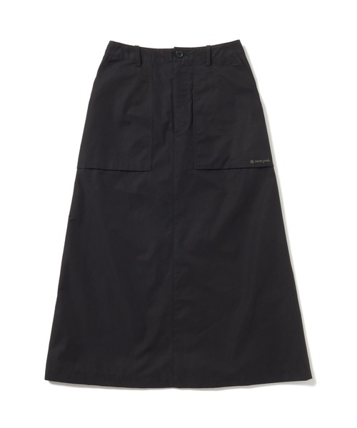 Snow Peak（スノーピーク）の「Snow Peak / Light Dobby Cloth Skirt ライトドビークロススカート（スカート・レディース・ブラック/グレイッシュベージュ/アーミー・1/2/3）」の2枚目の写真