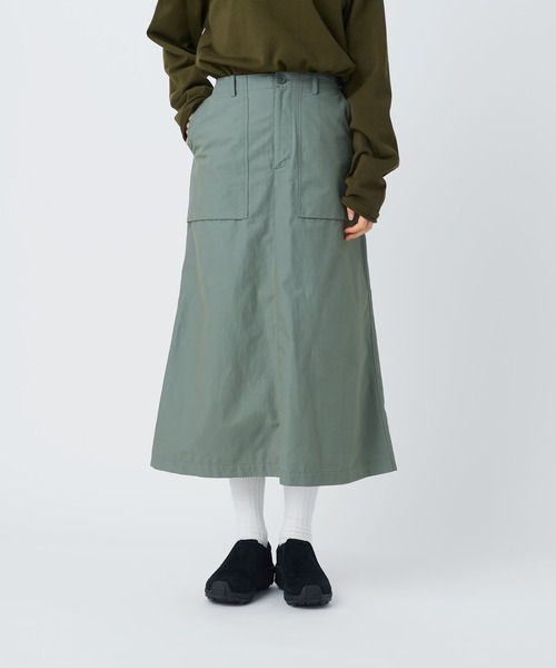 Snow Peak（スノーピーク）の「Snow Peak / Light Dobby Cloth Skirt ライトドビークロススカート（スカート・レディース・ブラック/グレイッシュベージュ/アーミー・1/2/3）」の17枚目の写真