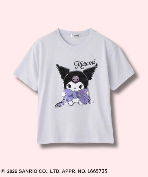 sanrio(サンリオ)の「サンリオキャラクターズスパンコールTシャツ(Tシャツ/カットソー・キッズ・ホワイト/ラベンダー/サックスブルー/ブルー/パープル・100cm/110cm/120cm/130cm/140cm/150cm/160cm)」の5枚目の写真