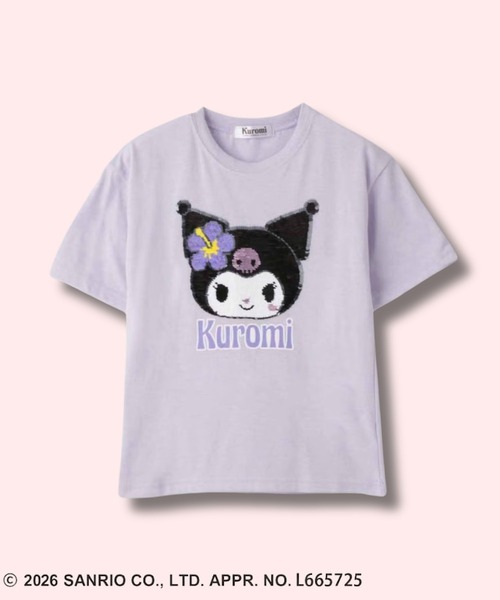 sanrio(サンリオ)の「サンリオキャラクターズスパンコールTシャツ(Tシャツ/カットソー・キッズ・ホワイト/ラベンダー/サックスブルー/ブルー/パープル・100cm/110cm/120cm/130cm/140cm/150cm/160cm)」の1枚目の写真