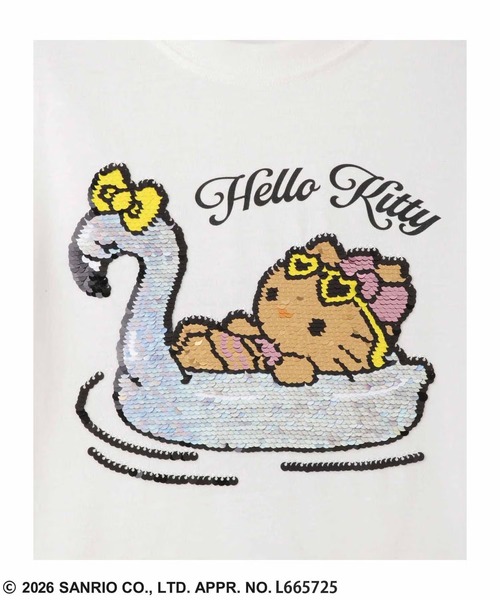 sanrio(サンリオ)の「サンリオキャラクターズスパンコールTシャツ(Tシャツ/カットソー・キッズ・ホワイト/ラベンダー/サックスブルー/ブルー/パープル・100cm/110cm/120cm/130cm/140cm/150cm/160cm)」の10枚目の写真