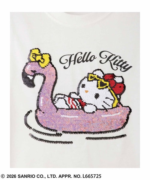 sanrio(サンリオ)の「サンリオキャラクターズスパンコールTシャツ(Tシャツ/カットソー・キッズ・ホワイト/ラベンダー/サックスブルー/ブルー/パープル・100cm/110cm/120cm/130cm/140cm/150cm/160cm)」の11枚目の写真