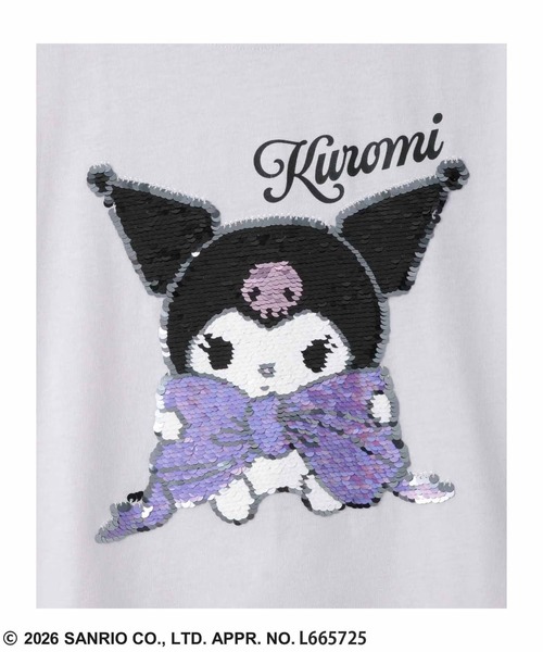 sanrio(サンリオ)の「サンリオキャラクターズスパンコールTシャツ(Tシャツ/カットソー・キッズ・ホワイト/ラベンダー/サックスブルー/ブルー/パープル・100cm/110cm/120cm/130cm/140cm/150cm/160cm)」の16枚目の写真