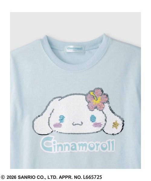 sanrio(サンリオ)の「サンリオキャラクターズスパンコールTシャツ(Tシャツ/カットソー・キッズ・ホワイト/ラベンダー/サックスブルー/ブルー/パープル・100cm/110cm/120cm/130cm/140cm/150cm/160cm)」の20枚目の写真