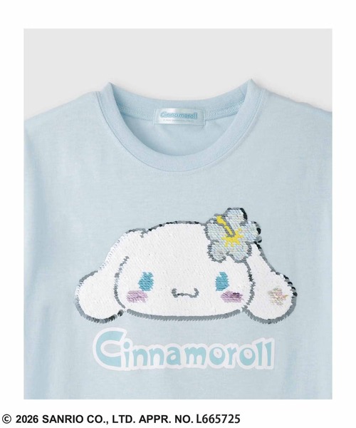 sanrio(サンリオ)の「サンリオキャラクターズスパンコールTシャツ(Tシャツ/カットソー・キッズ・ホワイト/ラベンダー/サックスブルー/ブルー/パープル・100cm/110cm/120cm/130cm/140cm/150cm/160cm)」の21枚目の写真