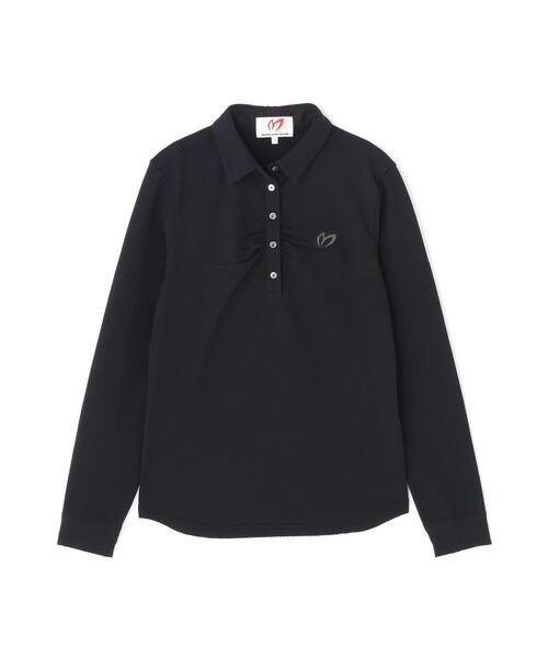 MASTER BUNNY EDITION（マスターバニーエディション）の「【MASTER BUNNY EDITION】３６Ｇニットサッカー（ポロシャツ・レディース・ブラック/グレー系その他/ホワイト・SMALL/LARGE/MEDIUM）」の8枚目の写真