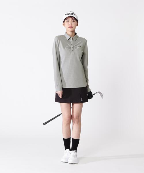 MASTER BUNNY EDITION（マスターバニーエディション）の「【MASTER BUNNY EDITION】３６Ｇニットサッカー（ポロシャツ・レディース・ブラック/グレー系その他/ホワイト・SMALL/LARGE/MEDIUM）」の11枚目の写真