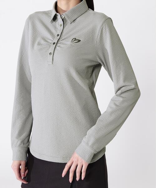 MASTER BUNNY EDITION（マスターバニーエディション）の「【MASTER BUNNY EDITION】３６Ｇニットサッカー（ポロシャツ・レディース・ブラック/グレー系その他/ホワイト・SMALL/LARGE/MEDIUM）」の15枚目の写真