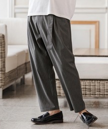 mp14687-Classic Pinstripe Two Tuck Belted Pants タックベルトパンツ(S67926cmb)