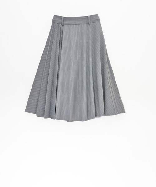 Nora Lily elle（ノラリリーエル）の「【Nora Lily】「elle」Pin Stripe Half Switching Pleated Skirt（スカート・レディース・ダークグレー/グレー・FREE）」の11枚目の写真