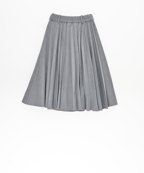 Nora Lily elle（ノラリリーエル）の「【Nora Lily】「elle」Pin Stripe Half Switching Pleated Skirt（スカート・レディース・ダークグレー/グレー・FREE）」の12枚目の写真
