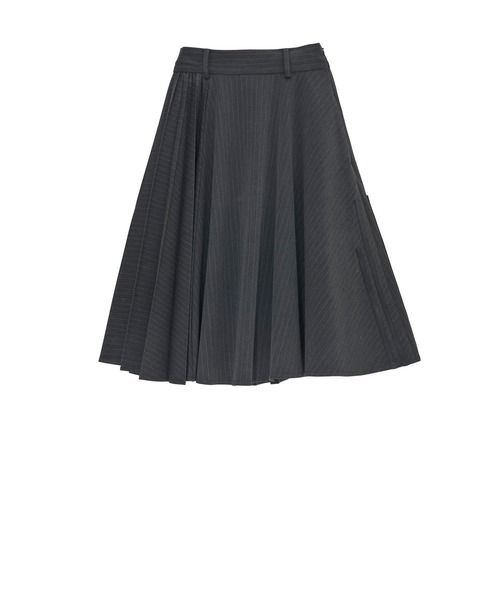 Nora Lily elle（ノラリリーエル）の「【Nora Lily】「elle」Pin Stripe Half Switching Pleated Skirt（スカート・レディース・ダークグレー/グレー・FREE）」の21枚目の写真