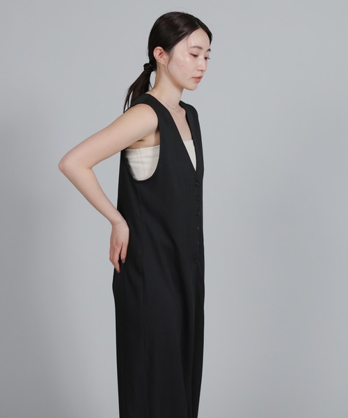 select MOCA Et（セレクトモカエト）の「【Et】Button-Up Salopette（サロペット/オーバーオール・レディース・ブラウン/ブラック・FREE）」の18枚目の写真