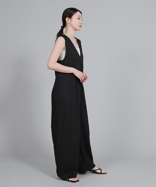 select MOCA Et（セレクトモカエト）の「【Et】Button-Up Salopette（サロペット/オーバーオール・レディース・ブラウン/ブラック・FREE）」の15枚目の写真