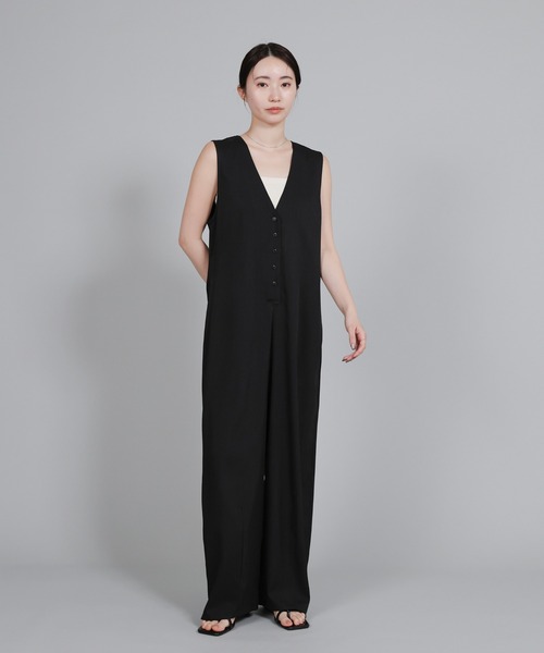 select MOCA Et（セレクトモカエト）の「【Et】Button-Up Salopette（サロペット/オーバーオール・レディース・ブラウン/ブラック・FREE）」の14枚目の写真