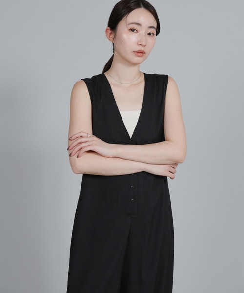 select MOCA Et（セレクトモカエト）の「【Et】Button-Up Salopette（サロペット/オーバーオール・レディース・ブラウン/ブラック・FREE）」の17枚目の写真
