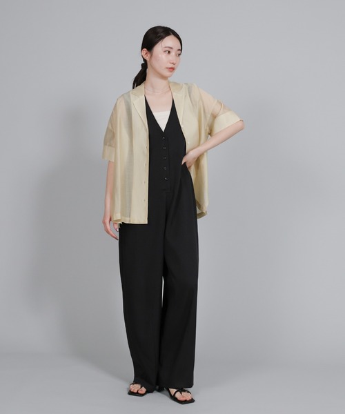 select MOCA Et（セレクトモカエト）の「【Et】Button-Up Salopette（サロペット/オーバーオール・レディース・ブラウン/ブラック・FREE）」の22枚目の写真