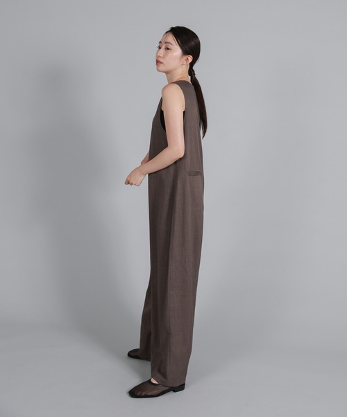 select MOCA Et（セレクトモカエト）の「【Et】Button-Up Salopette（サロペット/オーバーオール・レディース・ブラウン/ブラック・FREE）」の7枚目の写真